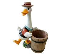 Pot de Fleurs en Résine en Forme d'Oie, Statue d’Oie, Figurine de Canard, Pot de Fleurs, Adorable Ornement de Canard d'Oies Mignon, Décoration de Jardin pour Pelouse Cour, Cadeau Créatif
