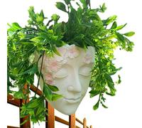 Pot de Fleurs en résine pour Visage | Pot de Fleurs Mural | Pot de Fleurs Mural | Pot de Fleurs Visage Humain, Pots muraux Suspendus, Vase décoratif brodé, Pots de Fleurs Visage de Femme