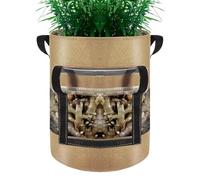 Pot de fleurs en tissu non tissé épais - Conteneurs multi-usages avec poignées - Design espace visible - Fournitures de jardin durables - Idéal pour les légumes, les fruits et les fleurs