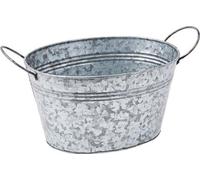 Pot de fleurs Famanu en zinc - 15,5 x 29 x 17,5 cm, argenté