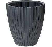 Garden ID Pot de fleurs FANCY 40 x 42 cm Anthracite, écoconçu en plastique recyclé, résistant au gel et aux UV pour jardin, balcon ou intérieur