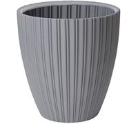 Garden ID Fancy - Pot de fleurs éco-responsable recyclé pour jardin, balcon ou intérieur - Gris clair - Résistant gel, chocs et UV - 40 x 42 cm