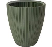 Garden ID Pot de fleurs FANCY éco-responsable en plastique recyclé, 40 x 42 cm Vert tilleul, résistant aux chocs, gel et UV, pour jardin, balcon ou intérieur