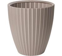Pot de fleurs Garden ID Fancy, 40 x 42 cm, Taupe, Plastique recyclé, Résistant au gel et aux UV