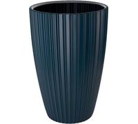 Pot de fleurs Garden ID Fancy, 40 x 58 cm, Bleu pétrole, Plastique recyclé, Résistant au gel et UV