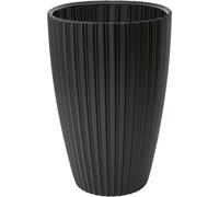 Pot de fleurs Garden ID Fancy, 40 x 58 cm, Plastique Recyclé, Résistant au Gel et UV, Noir