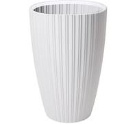 Garden ID Pot de fleurs FANCY 40x58 cm Blanc – Résistant au gel et aux UV – intérieur/balcon/jardin