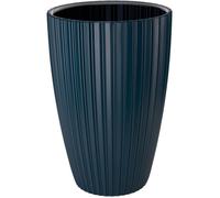Pot de fleurs éco-responsable Garden ID Fancy - 40 x 58 cm - Bleu pétrole - Résistant aux chocs, gel et UV - Pour jardin, balcon, intérieur
