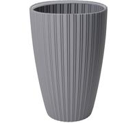 Garden ID Fancy - Pot de fleurs éco-responsable - 40 x 58 cm - Gris clair - Pour jardin, balcon ou intérieur - Résiste de -30°C à +70°C