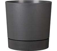 Pot de fleurs Garden ID Plano, Rond Ø 39 cm, 32 L, H 38 cm, Gris Métallique