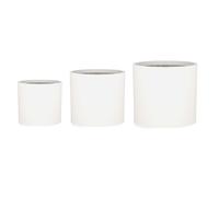 Pot de fleurs Gendt cache-pot lot de 3 tailles S/M/L ciment fibre de verre intérieur / extérieur