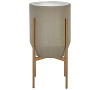 Pot de Fleurs Glam Moderne en Métal 33 x 33 x 62 cm Intérieur Extérieur Gris