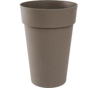 Pot de Fleurs Haut Rond, Ø 46 cm, 67 L, EDA Toscane, Anti-UV, Ingélif, Taupe