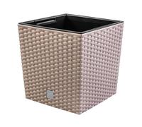 Pot de fleurs + insert pot de fleurs aspect rotin RATO LOW DRTS400L moka