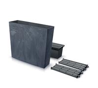 Pot de fleurs autoportant avec insert anthracite URBI CASE TOWER BETON EFFECT DUC800TE-S433