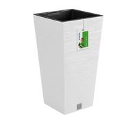 Prosperplast Pot de fleurs FURU Square – Bac de balcon blanc 60 L