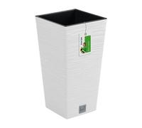 Prosperplast Pot de fleurs FURU SQUARE DFSH200-S449 avec réserve d'eau 20x20x38 cm Blanc