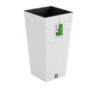 Prosperplast Pot de fleurs FURU avec réserve d'eau 26x26x50 cm Blanc