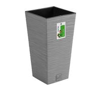 Prosperplast Pot de fleurs FURU avec réserve d'eau 20x20x38 cm gris galet