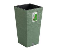 Prosperplast Pot de fleurs FURU 26×26×50 cm avec réserve d'eau Vert