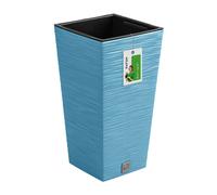 Prosperplast Pot de Fleurs Bleu scandinave avec réservoir Furu, 24 x 24 x 45 cm, capacité de 7,5 l.