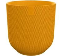 Pot de fleurs Jazz rond jaune ambre - Ø23cm - hauteur 21cm - pot de fleurs