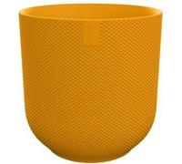 Pot de fleurs Jazz Round - Jaune ambre - Ø26cm x H 24cm - Pot de fleurs moderne