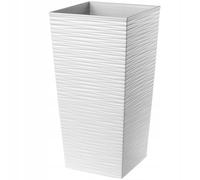 Pot de fleurs KADAX, avec insert, en plastique, jardinière, 40 cm, blanc