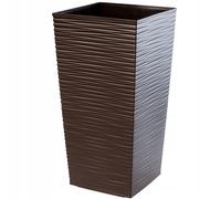 KADAX Pot de fleurs en plastique "Tuluza", pot de fleurs, pot de plantes, avec insert, carré, 40 cm, moka