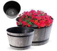 Pot de fleurs KADAX, en plastique, jardinière ronde