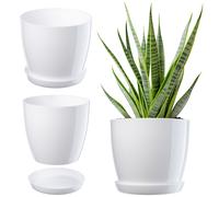 Pot de fleurs KADAX, jardinière avec dessous de plat, pot de fleurs rond, 23 ...