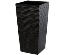 Pot de fleurs KADAX, jardinière en plastique, jardinière, 30 cm, noir