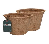 Pot de fleurs - KOTARBAU - 21,5×14 cm - Lot de 2 - Biodégradable - Antibactérien, résistant aux intempéries