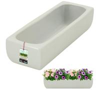 KOTARBAU® Pot De Fleur Rectangulaire Moderne Piano en Céramique 32X12X7 Cm Blanc |Pot Bonsai |Pot Bonsai Ceramique |Pot Bonsaï |Pot A Bonsai |Poterie Bonsai |Pot Succulentes |Pot Bonsai Grande Taille