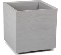 Pot de fleurs LAMELA Pot de fleurs KARO ECO WOOD BOARD 40 x 40 x 40cm, gris