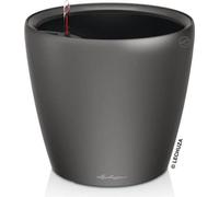 Pot de fleurs LECHUZA Classico Premium, Anthracite métallisé, Ø 21 x H20 cm, 3 L, Kit complet