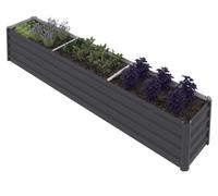 Pot de fleurs métallique droit avec rebord surélevé, 240 x 40 x 45 cm – haute qualité – matériau durable – design élégant – adapté à un usage quotidien – esthétique moderne – confort
