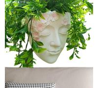 Pot de fleurs mural en résine - Support pour succulentes, récipient décoratif pour fleurs pour le visage, accentuation d'exposition botanique suspendue, présentoir pour pour entrée