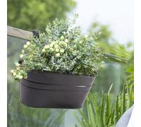 Pot de fleurs mural, seau de plantation suspendu en fer métallique avec crochet amovible, convient pour rambarde, clôture, balcon, jardin de cour, décoration intérieure, décoration de fête, décoration