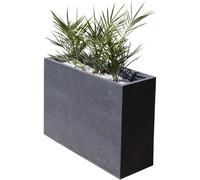Pot de fleurs Muret Loft GRAPHIT, 46 L, 78,5 x 29,5 x 60 cm, Gris anthracite, EDA