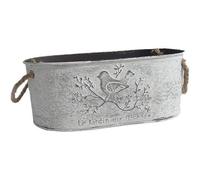 Pot de fleurs ovale créatif - YSTP - Mini seau en fer - Trou de drainage - Jardin