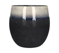 Pot de fleurs Pomax Rock, noir | argenté, diamètre 30 cm, hauteur 30 cm