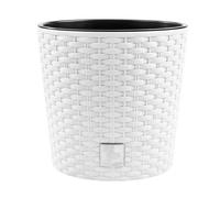 Prosperplast Rato Round DRTUS200L-S449 Pot de Fleurs avec Insert Blanc