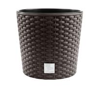 Prosperplast Pot de fleurs rond Rato ocre foncé 8,7 litres Ø 25 x 22,4 cm avec pot à planter