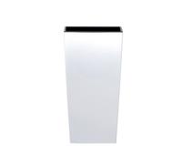 Prosperplast Pot de fleurs Zanvic Urbi 26,6 L 27x27x50 cm avec doublure intérieure Blanc