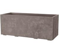Pot de fleurs rectangulaire Deroma Millennium, 97 L, 99 cm, À réserve d'eau et roulettes, Marron