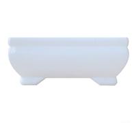 Pot de fleurs rectangulaire en plastique avec vasque pour décoration d'intérieur (11 cm sans remplissage)