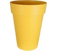 Pot de fleurs - RIVIERA - SOLEILLA Rond - Plastique - H52 x D39 cm - Jaune
