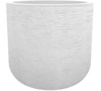EDA PLASTIQUE - Pot Rond 50 cm GraphitUp - 67 L - Blanc Ceruse