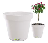 Pot De Fleurs Rond - Botle - Ø 58 Cm - 55 L - Blanc - Design Élégant Multicolore